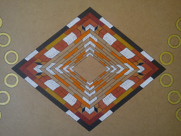 plateau de jeu de tock en bois , jeu d`équipe de stratégie et de hasard. MissAppleray